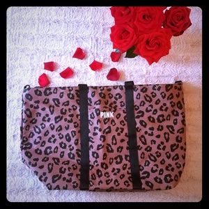 PINK Victoria's Secret Leopard Weekender Bag